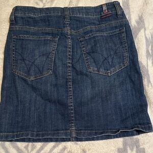 Denim dark blue Mini Skirt with pockets size 4